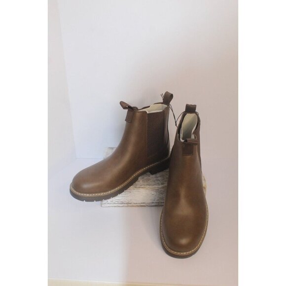 Portland Chukka Faux Leather Casual Pull On Boots Men's Size 11 Preppy NWOT - Picture 1 of 11